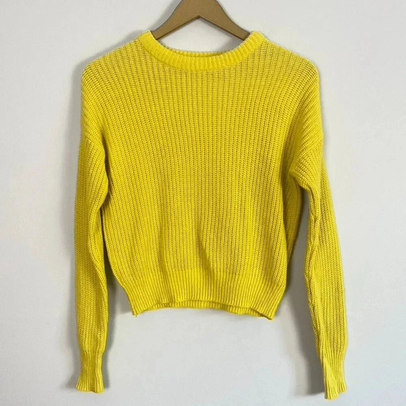 Urban Outfitters Yellow Crew Neck Knit Sweater - Picture 1 of 9